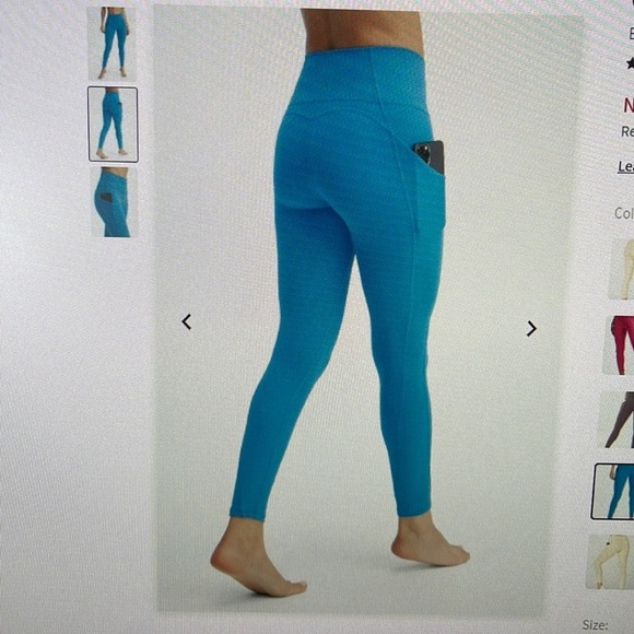 Fabletics Oasis High Waisted 7/8 Length Leggings in - OCEAN WAVE - Picture 2 of 6